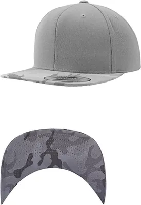 Produktbild von FLEXFIT 6089CV | Camo Visor Snapback - Farbe: Silver/Silver Camo - Größe: One Size