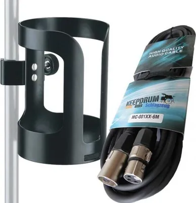 Immagine prodotto di K&M 16022 Portabicchieri universale con cavo per microfono da 6 m