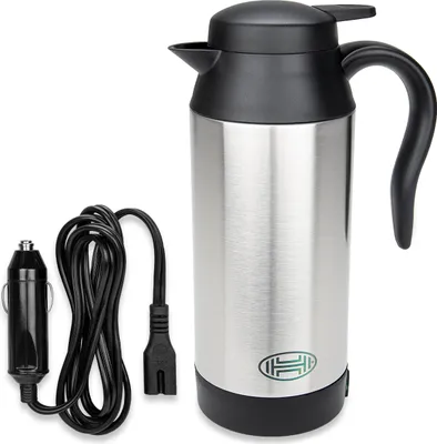 Produktbild von HEYNER® Auto Wasserkocher Edelstahl Reisewasserkocher Warmhaltefunktion 750ml 24V Zigarettenanzünder