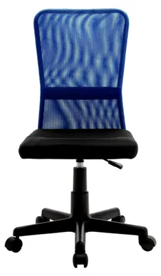 Produktbild von Schwarz-Blauer Bürostuhl mit Netzrückenlehne, Gasfeder, 360°-Drehbarkeit, max. 110 kg Tragfähigkeit