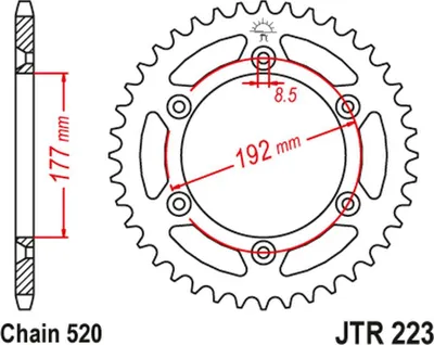 Obrázok produktu pre Reťazové koleso Husq 53T Jtr223.53