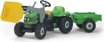 Produktbild von rolly toys Kid Deutz Trettraktor mit Schaufellader und Anhänger, Maße: 161x47x55 cm; 02 319 6