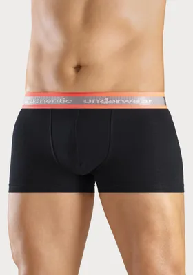Produktbild von AUTHENTIC LE JOGGER Boxer Boxershorts für Herren 4 -teilig schwarz-grün/schwarz-gelb/schwarz-orange/schwarz-blau Größe L