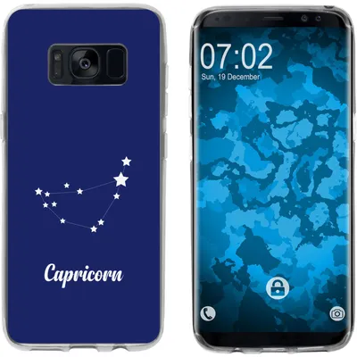 Produktbild von PhoneNatic Case kompatibel mit Samsung Galaxy S8 Silikon-Hülle SternzeichenCapricornus M7