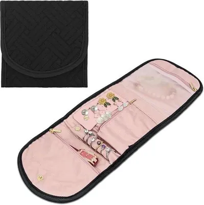 Produktbild von Famanu Schmuckorganizer für Reisen - Faltbar, Schwarz