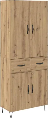 Image de Haut Armoire 2 pcs Chêne artisanal 69,5 x 34 x 180 cm