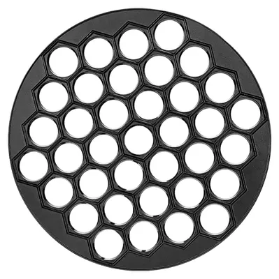 Produktbild von Pelmeni-Form mit 37 Löchern, Ravioli-Form aus Aluminiumlegierung, wiederverwendbar, Küchenhelfer (schwarz)