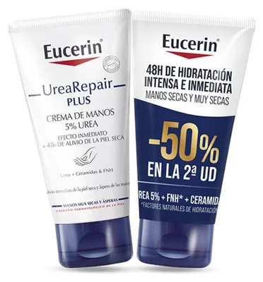 Imagen del producto de Crema de manos Eucerin Urea Repair Plus, 2 unidades