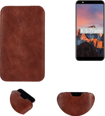 Produktbild von K-S-Trade Schutzhülle Handyhülle kompatibel mit Leagoo M9 Handytasche Kunstleder Sleeve in braun