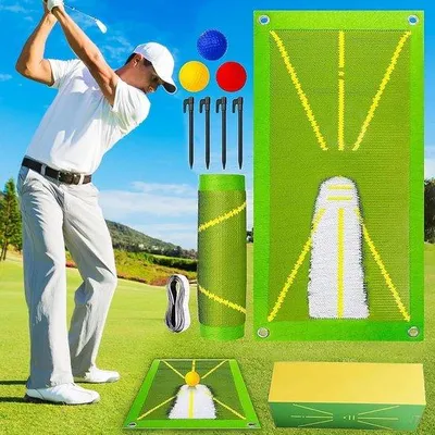 Produktbild von Golftrainingsmat für Schwinganalysen und Korrektur der Schlagtechnik, Trainingshelfer für Binnen- und Außenbereich