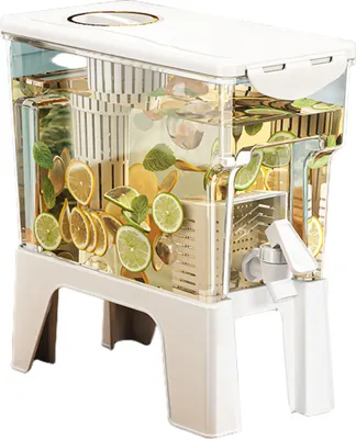 Produktbild von 3,5 l großer Getränkespender mit Wasserhahn, Kaltwasserkessel für Cocktails, Säfte, Bier, Getränkekrug, Wasserspenderbehälter für Partys, Grillabende