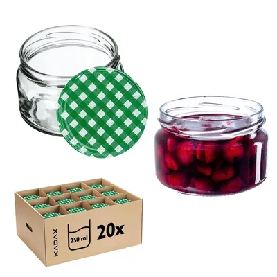 Immagine prodotto di Vasetti KADAX da 250 ml, vasetti per marmellata con coperchio, vasetti ermetici da regalare