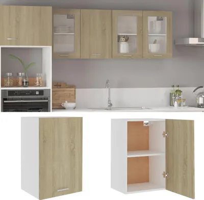 Obrázek produktu pro vidaXL Nástěnná skříň Lyon Sonoma dub 39,5x31x60 cm Materiál na bázi dřeva
