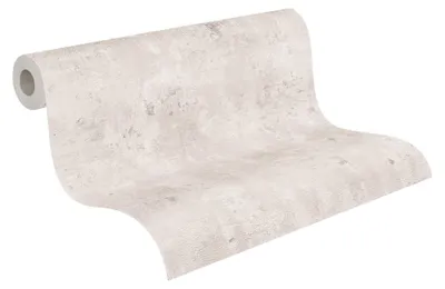 Produktbild von Livingwalls Beton-Vliestapete – Weiß, Metallic, Silber – 10,05 x 0,53 m