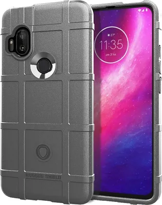 Produktbild von Mobigear Rugged Shield  Motorola One Hyper Hülle Flexibles TPU Backcover Stoßfest - Grau