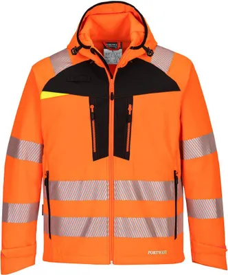 Obrázek produktu pro Softshellová bunda Hv Dx4 – velikost XS – oranžová/černá – Portwest