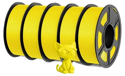 Image de Filament pour imprimante 3D, PLA+ de haute qualité, disponible en plusieurs couleurs, 5 mètres (jaune)