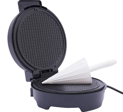 Image de Gaufrier Waffel Hörncheneisen Eiswaffel Hörnchenbäcker Waffelautomat Waffelhörnchen 1200W