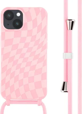 Immagine prodotto di Custodia in silicone imoshion con cinturino iPhone 14 - Rosa retrò