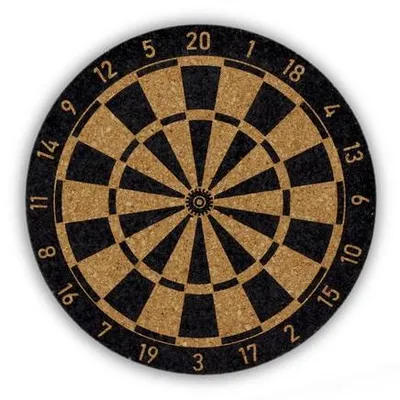 Produktbild von Kork Unterzetters Set 6 für Gläser und Becher Dart Design