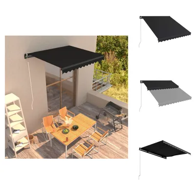 Immagine prodotto di vidaXL Tenda da sole retrattile azionabile manualmente 300 x 250 cm antracite - Tende da sole