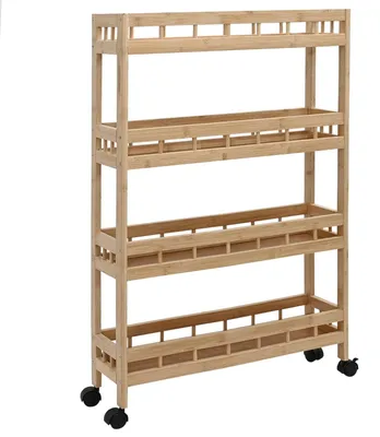 Obrázek produktu pro Kuchyňský vozík s koly Přírodní 60 x 18 x 97 cm Bambus
