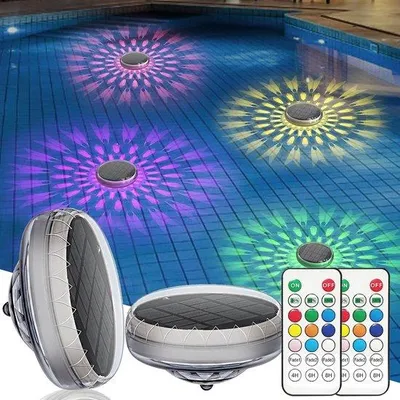 Image de Éclairage de piscine solaire avec télécommande (lot de 2)