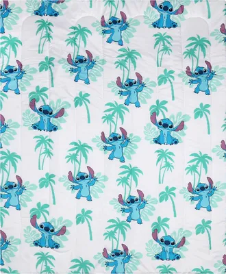Produktbild von Stitch Disney Babydecke, blau-weiße Steppdecke 120x150cm,
