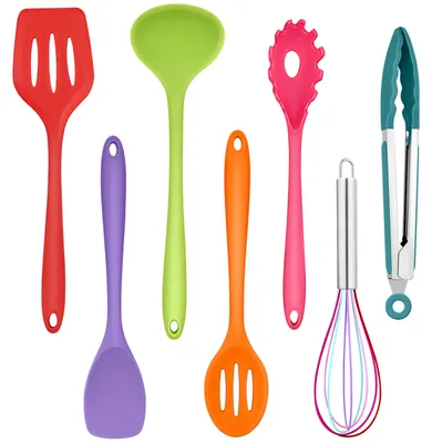 Imagen del producto de Juego de 7 utensilios de cocina de colores