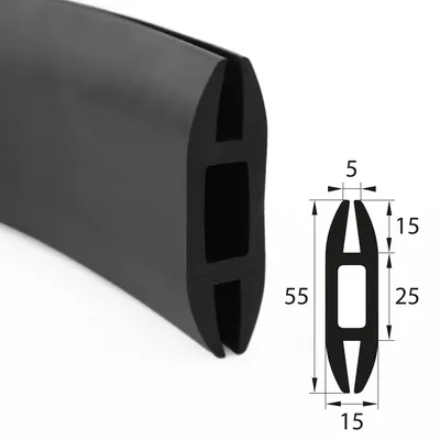 Produktbild von H5 - H-Profil EPDM schwarz Vollgummi H-Profil Dichtung Gummiprofil Dichtungsprofile H-Form H-förmig