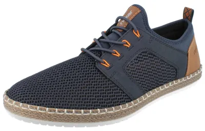 Produktbild von RIEKER B5252-14 Herren Slipper blau Mesh Kunstleder - Größe: 43