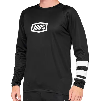 Produktbild von 100% Herren Jersey R-Core , Schwarz Weiß, S