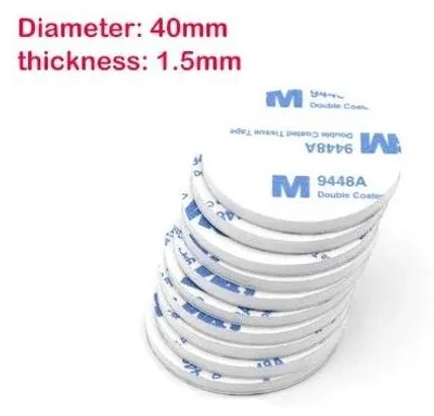 Immagine prodotto di Imbottitura in schiuma biadesiva, forte adesività, utilizzo versatile, bianco 40 mm, 20 pezzi
