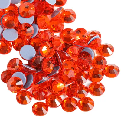 Productafbeelding van Reparatieset strasssteentjes - Om op te strijken voor textiel - Oranje - SS6 - 1,9-2,1 mm - 2880 stuks