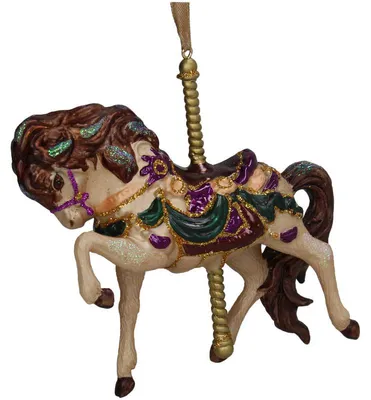 Produktbild von Weihnachtsanhänger Karussellpferd - Mehrfarbig - 12,4 cm