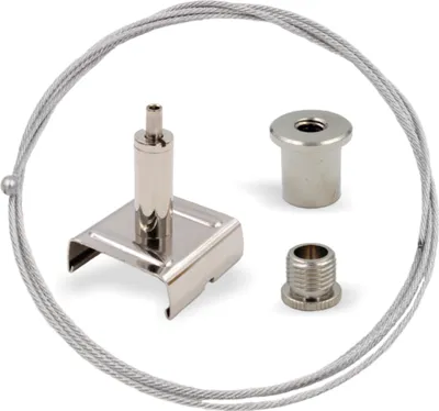 Produktbild von Abhängeset RAPID für Eutrac Stromschienen, Ø 1,5 mm | Länge 1500 mm | silber