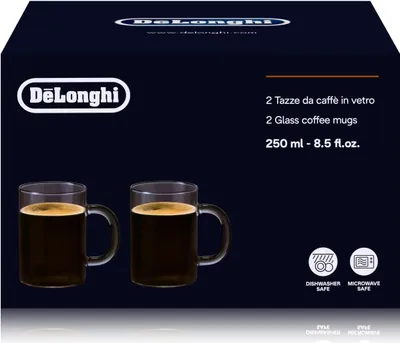 Produktbild von Delonghi 2 Kaffeetassen Borosilikatglas 250ml DLSC320