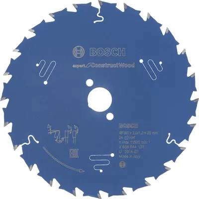 Image de Lame de scie circulaire Expert for Construct Wood Ø20mm - 165 x 20 x 2,0 mm, 24 - 2 608 644 137