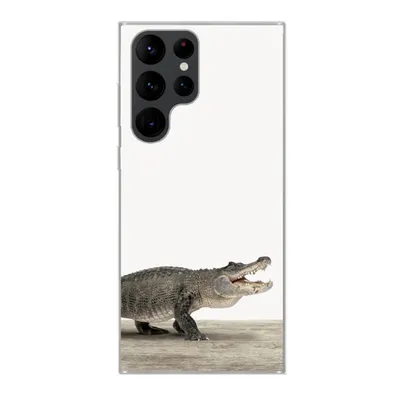 Produktbild von MuchoWow® Handyhülle Schutzhülle Hülle für Samsung Galaxy S22 Ultra Kinder - Krokodil - Junge - Kinder - Mädchen Silikon Softcase Handy Hülle - Abbildung