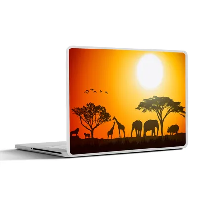 Produktbild von MuchoWow® Laptop Aufkleber Sticker Cover Elefant - Wilde Tiere - Afrika 25x18 cm - Laptop-Deko