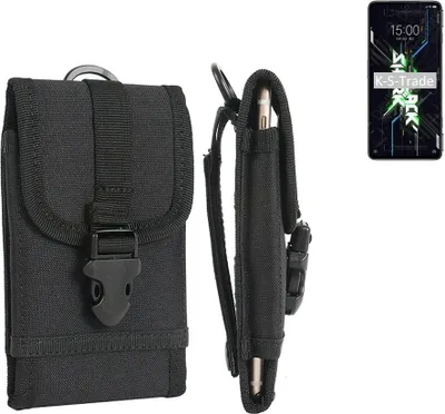 Produktbild von K-S-Trade Holster Handy Hülle kompatibel mit Xiaomi Black Shark 4S Pro Holster Handytasche Gürtel Tasche Schutz Hülle Robust Outdoor schwarz