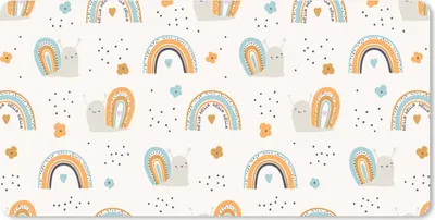 Produktbild von MuchoWow® Mauspad Mousepad Tiere - Muster - Regenbogen - Blumen 60x30 cm - Mousepads - Maus Mat - Pad - Mausunterlage - Nachhaltig