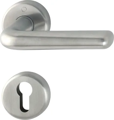 Image de HOPPE Garniture à béquilles HELSINGBORG - sur rosace PZ, 37 - 42, inox mat