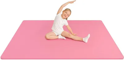Image de Tapis de sol pour salle de sport - Protection du sol - Entraînement à domicile - Mousse TPE antidérapante - 200 x 140 cm - Rose