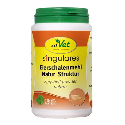 Produktbild von cdVet Singulares Eierschalenmehl Natur Struktur 1 kg | Calciumquelle für Hunde & Katzen
