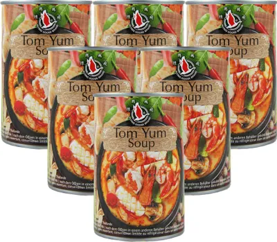 Produktbild von [ 6x 400ml ] Flying Goose Tom Yum Suppe / Tom Yum Soup / scharf & sauer