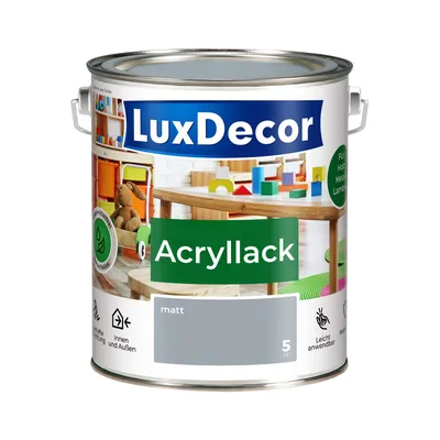 Produktbild von Acryllack 2,2L Matt (05) Novemberhimmel Holzlack Spielzeuge Metall Möbel