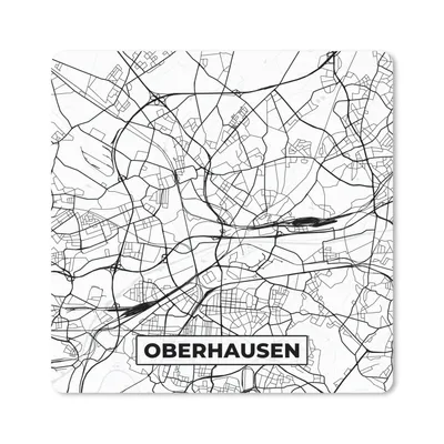 Produktbild von MuchoWow® Mauspad Mousepad Oberhausen - Karte - Stadtplan 30x30 cm - Mousepads - Maus Mat - Pad - Mausunterlage - Gaming