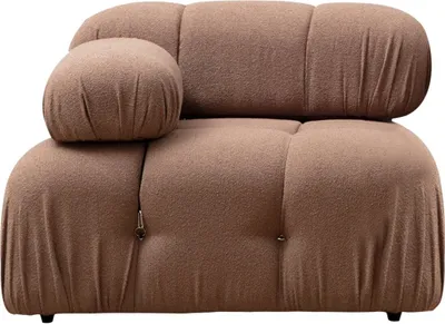 Immagine prodotto di Hanah Home, Bubble L1 - Brown Bouclette, divani classici, divano a 1 posto, marrone, poliestere, 95 x 75 x 95 x cm