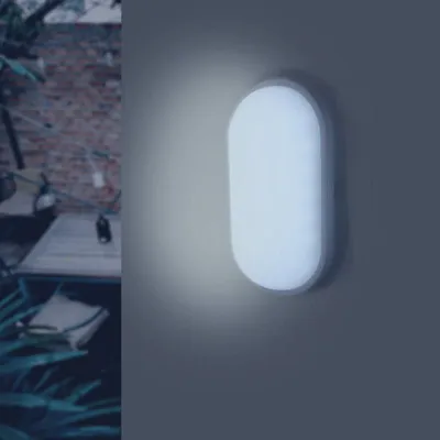 Produktbild von 20W Weiße LED-Wandleuchte Oval IP65 - Kaltweiß 6000K - 8000K